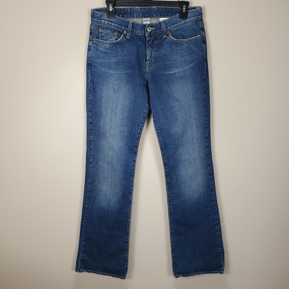 Lucky Brand Sweet N Low boot cut blue jeans womens Long Tall 29 mid wash zip fly